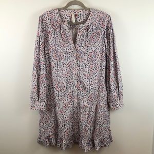 Anthropologie Pilcro Floral Corduroy Dress with Pockets